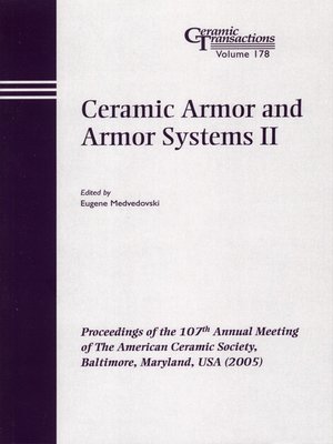 cover image of Ceramic Armor and Armor Systems II